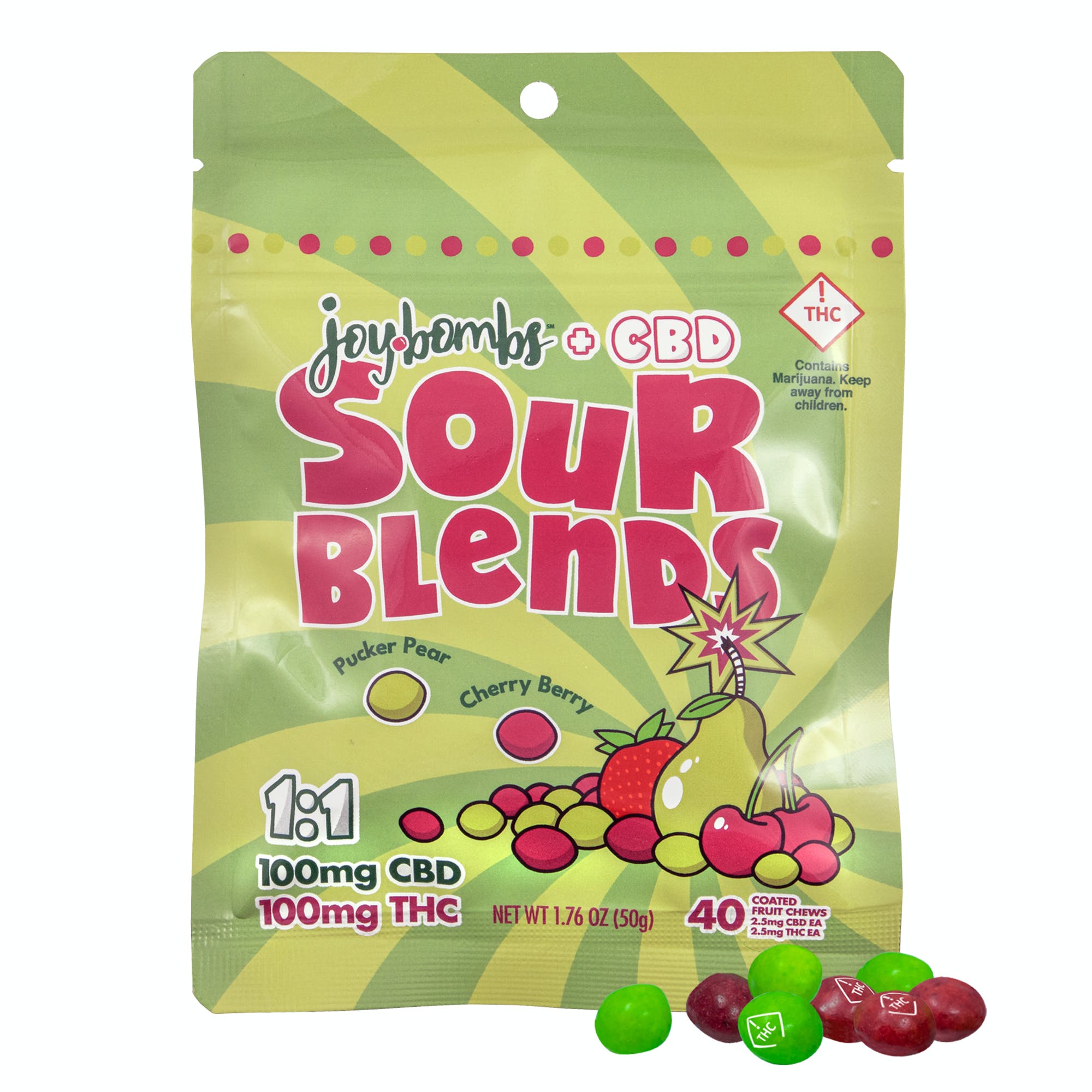 Photograph of product: Joybomb 1:1 Sour Blend | 100mg