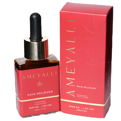 Photograph of product: Terpene Tincture - Ameyalli Red: Pain Reliever - 3000mg