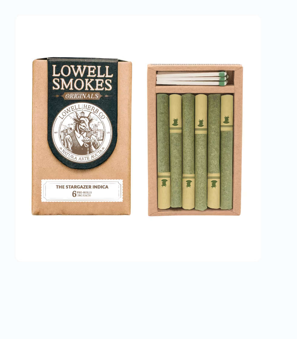 Photograph of product: Lowell | 6x .6g Star Gazer | pre roll