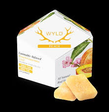 Photograph of product: Wyld Gummies Peach 2:1 CBD TH-oui 100MG