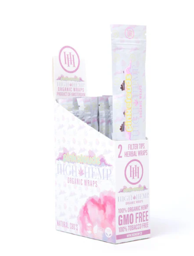 Photograph of product: High Hemp Organic Wraps Pink Clouds Cotton Candy