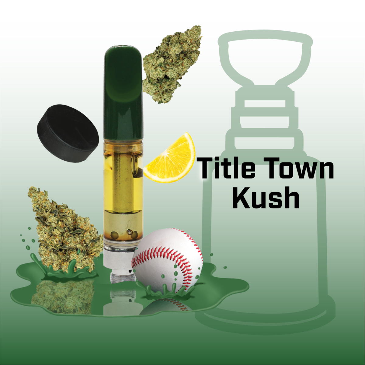 Photograph of product: Title Town Kush Distillate Cartridge | 1g - Nimbus