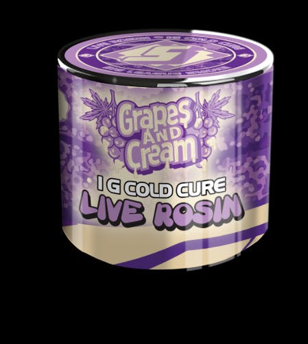 Photograph of product: Grapes & Cream (I) - 1g Cold Cure Rosin Badder - Retail