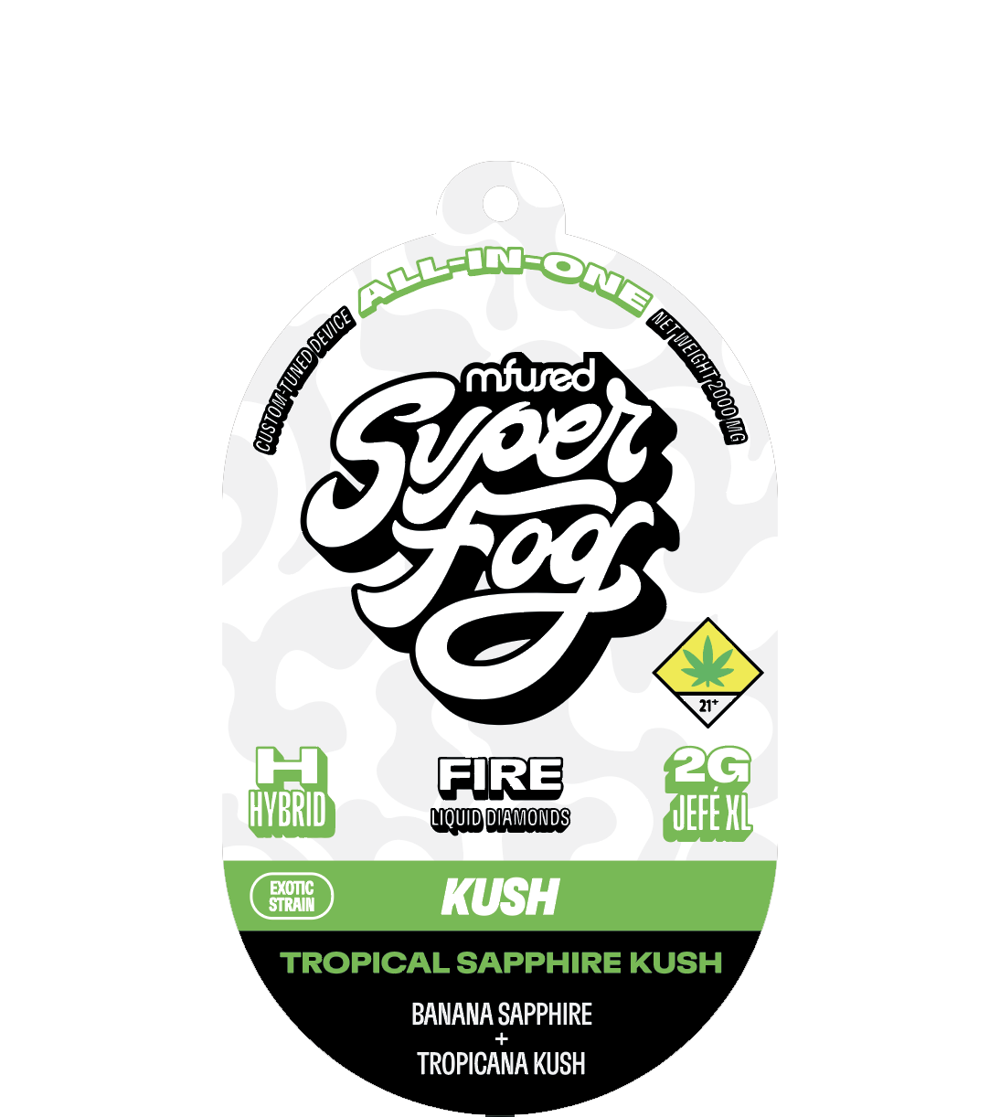 Photograph of product: Tropical Sapphire Kush | Diamond Disposable | 2g