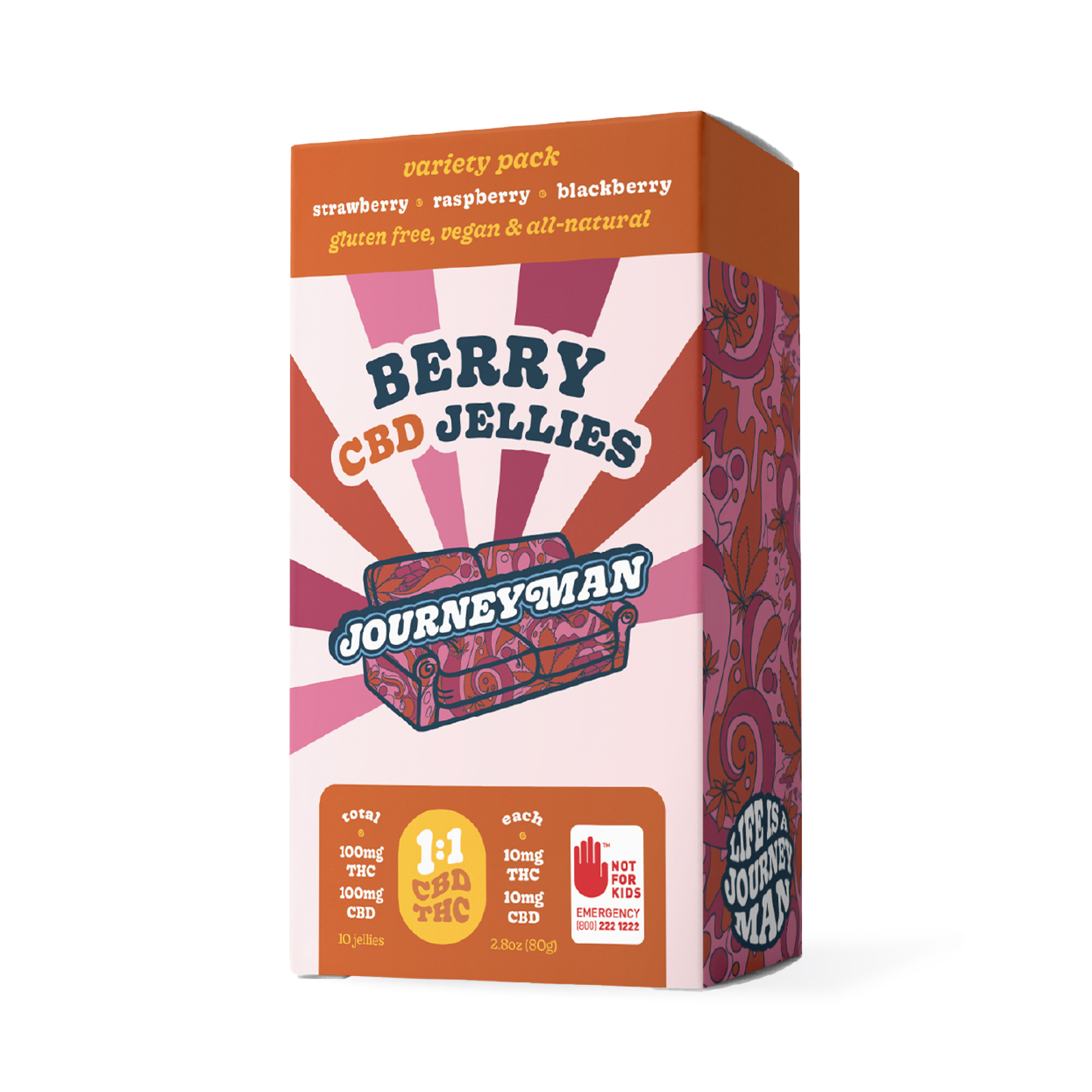 Photograph of product: 1:1 Berry CBD Jellies (100mg CBD/100mg TH-oui)