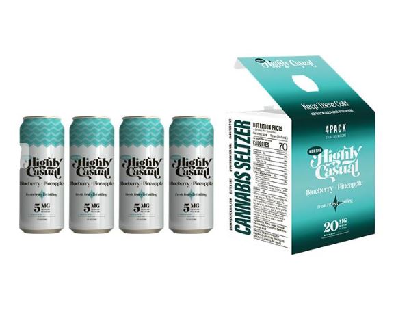 Photograph of product: Blueberry + Pineapple | 5MG Seltzer 4CT