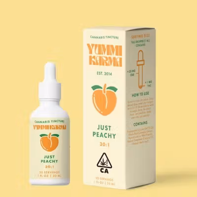 Photograph of product: Yummi Karma - CBD:TH-oui 30:1 33mg Tincture - Just Peachy