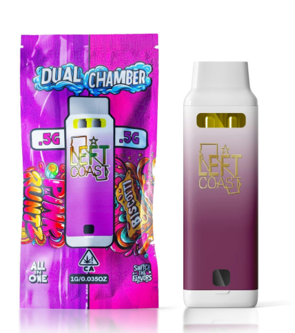 Photograph of product: LEFT COAST | PINK RUNTZ x BISCOTTI  | DUAL CHAMBER AIO