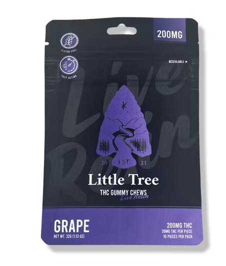 Photograph of product: Little Tree | Grape | 200mg - Live Resin