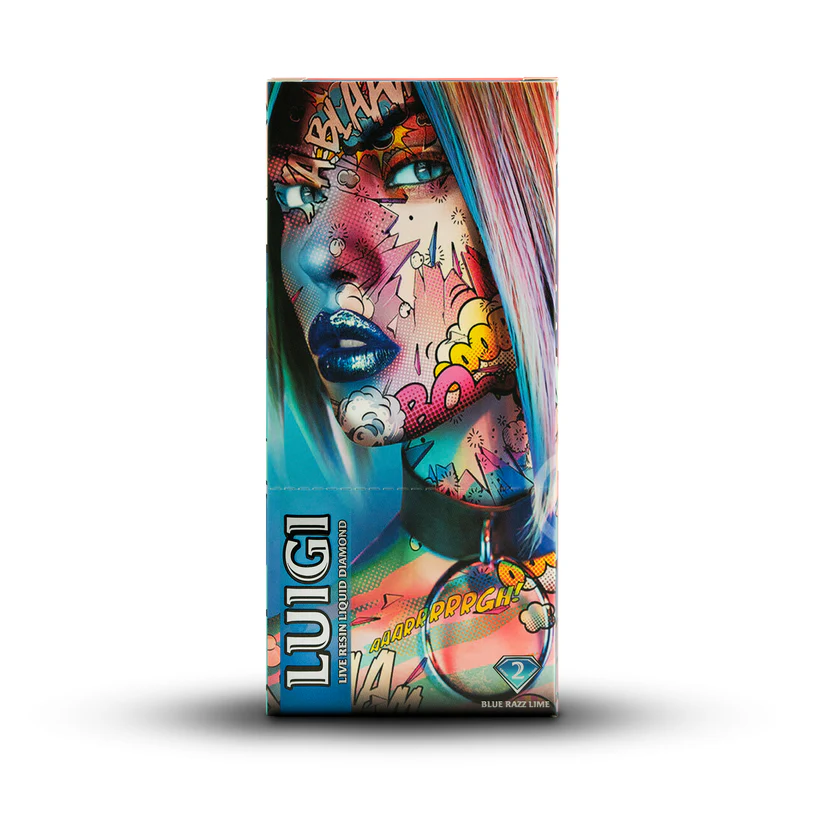 Photograph of product: Luigi - Blue Razz Lime - AIO - Preroll - 1g