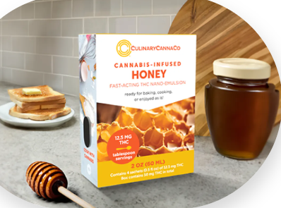 Photograph of product: CULINARY CANNA CO. INFUSED HONEY 4PK 50MG