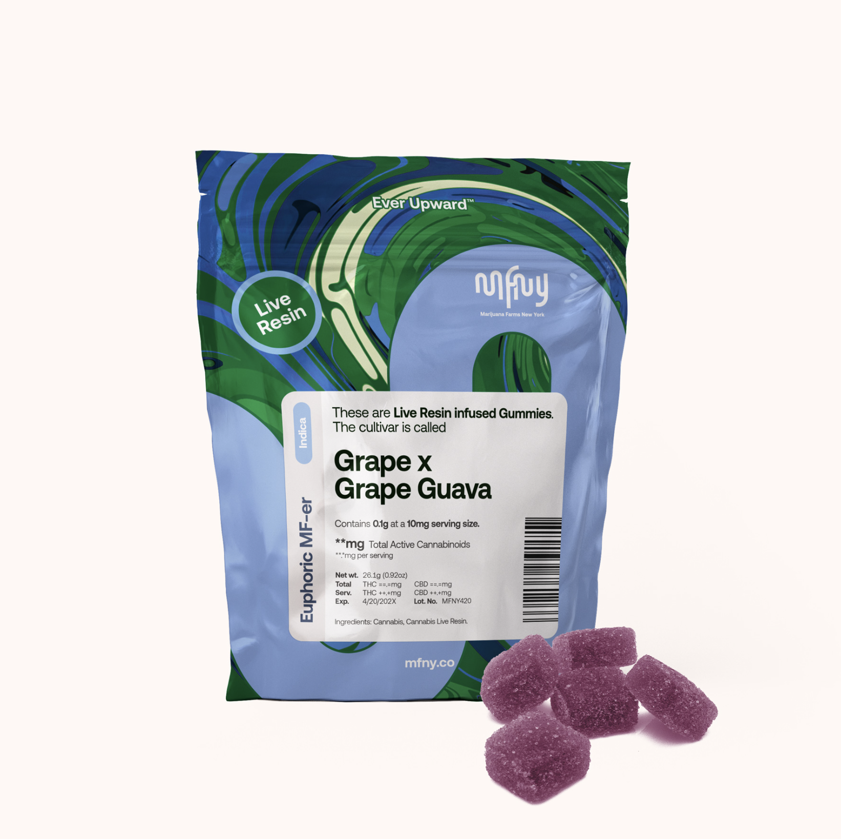 Photograph of product: Grape x Grape Guava 11 Live Resin Gummies | 10 pk