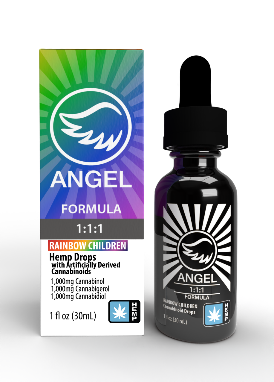 Photograph of product: Angel -  Tincture - CBD:CBG:CBN - 1:1:1 - Rainbow Children
