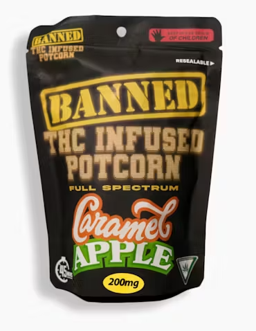 Photograph of product: Edibles | Caramel Apple | Potcorn | 200mg | Banned