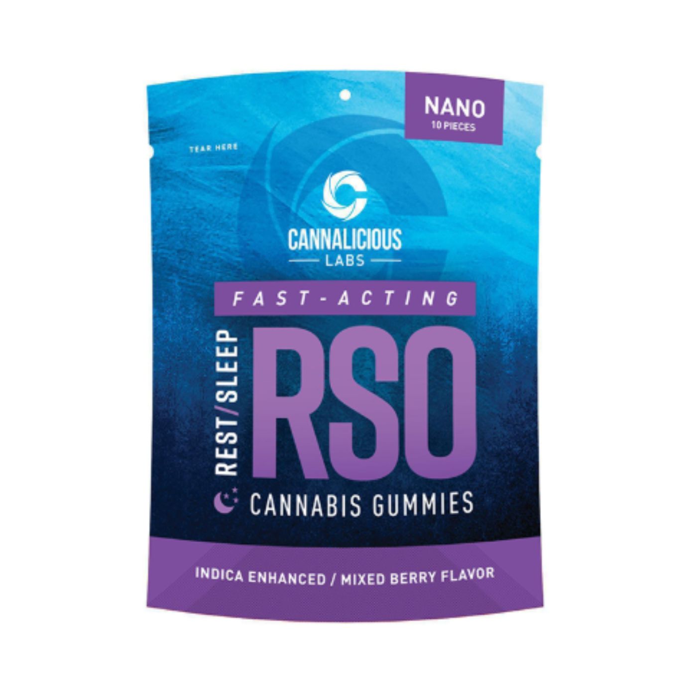 Photograph of product: Cannalicious - RSO Rest Mixed Berry Gummy 200mg