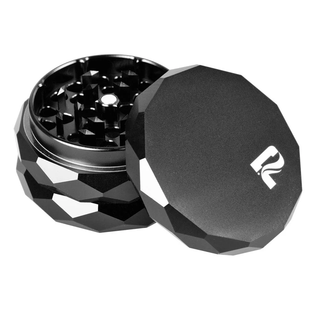 Photograph of product: ACC | Pulsar Diamond Faceted Aluminum Grinder | 2.25" | Black