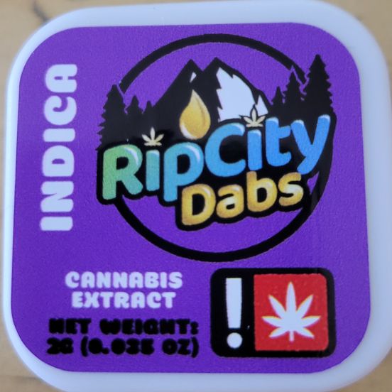 Photograph of product: Rip City Dabs Cured Resin 2g: Forbidden Fruit - 