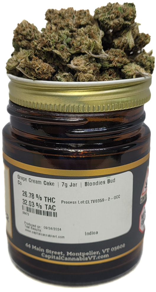 Photograph of product: Grape Cream Cake Jar | Blondies Bud Co - 28g