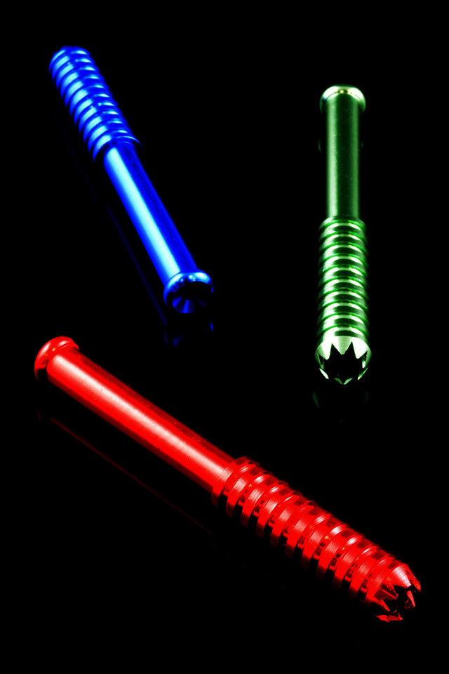 Photograph of product: Colored Metal Bat with Teeth