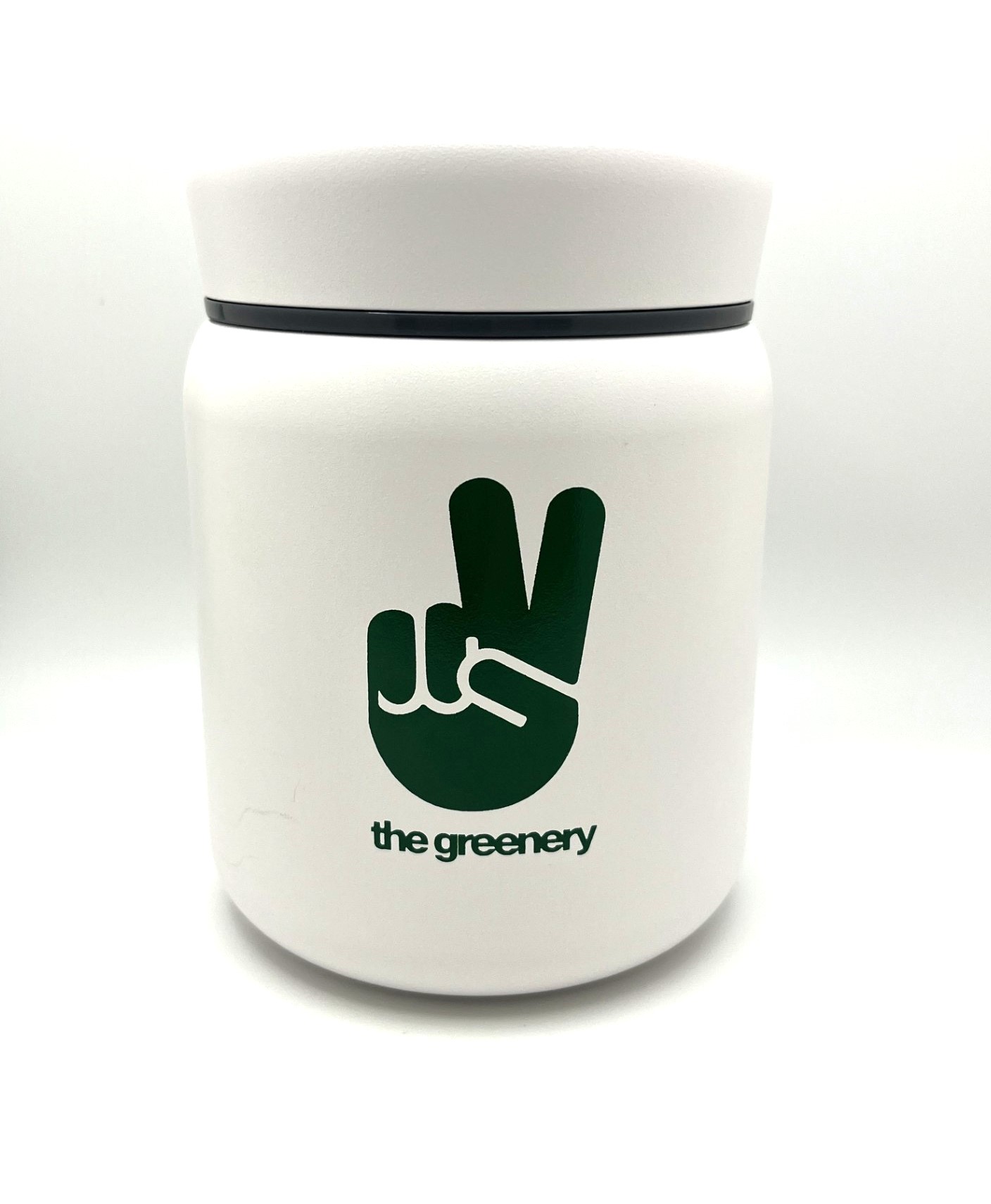 Photograph of product: The Greenery Stash Jar - White
