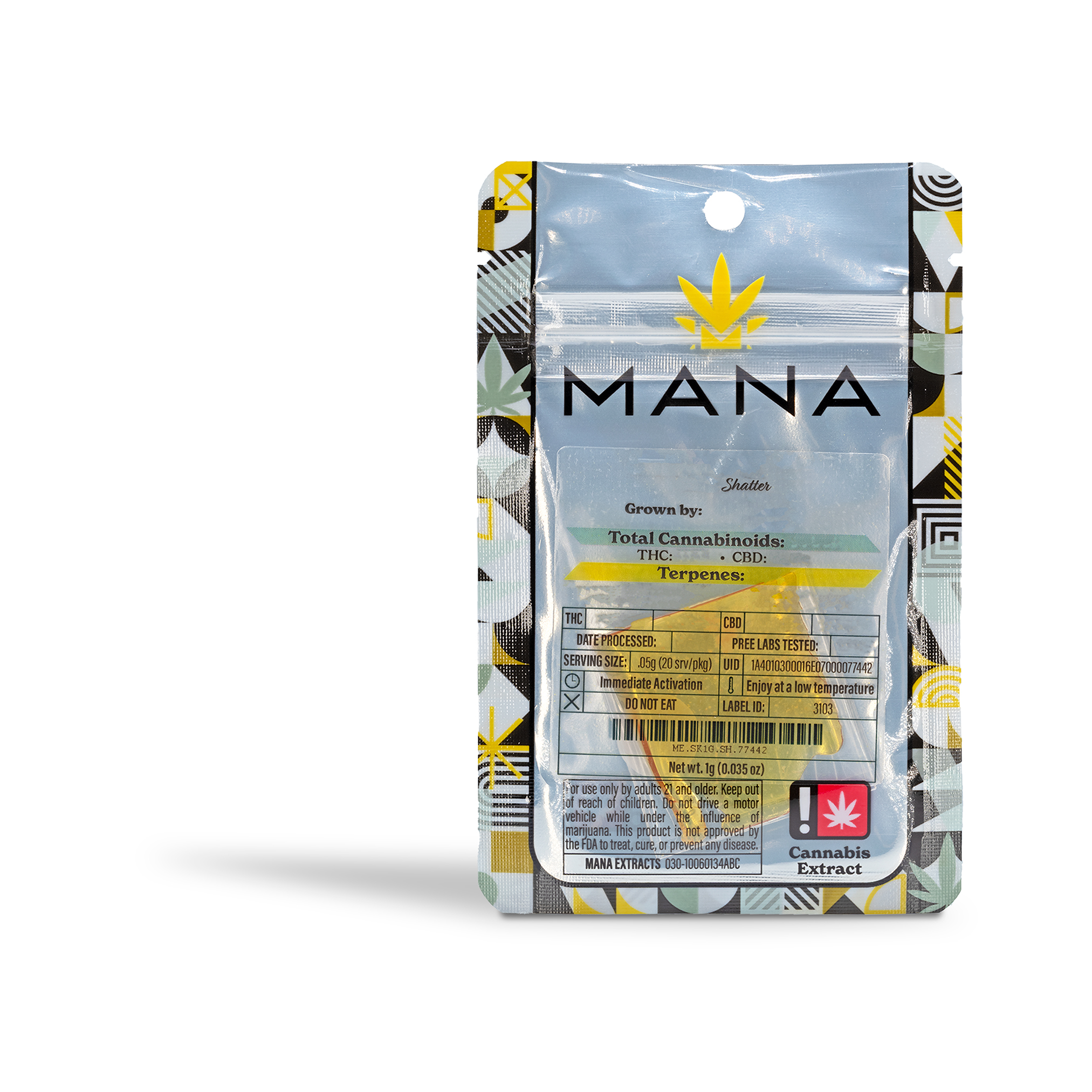 Photograph of product: Mana - Mach 4 Shatter