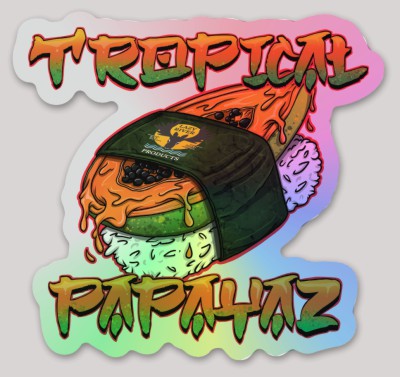 Photograph of product: LRP Cultivar Sticker - Tropical Papayaz (TAX INCLUDED)