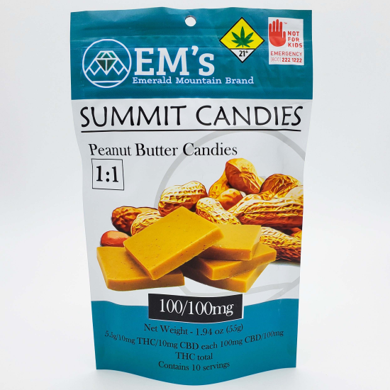 Photograph of Product: Peanut Butter 1:1 CBD - by Summit Candies