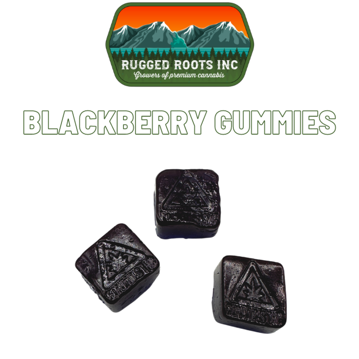 Photograph of product: Rugged Roots+Tripp's | Blackberry Burst Gummies 100mg