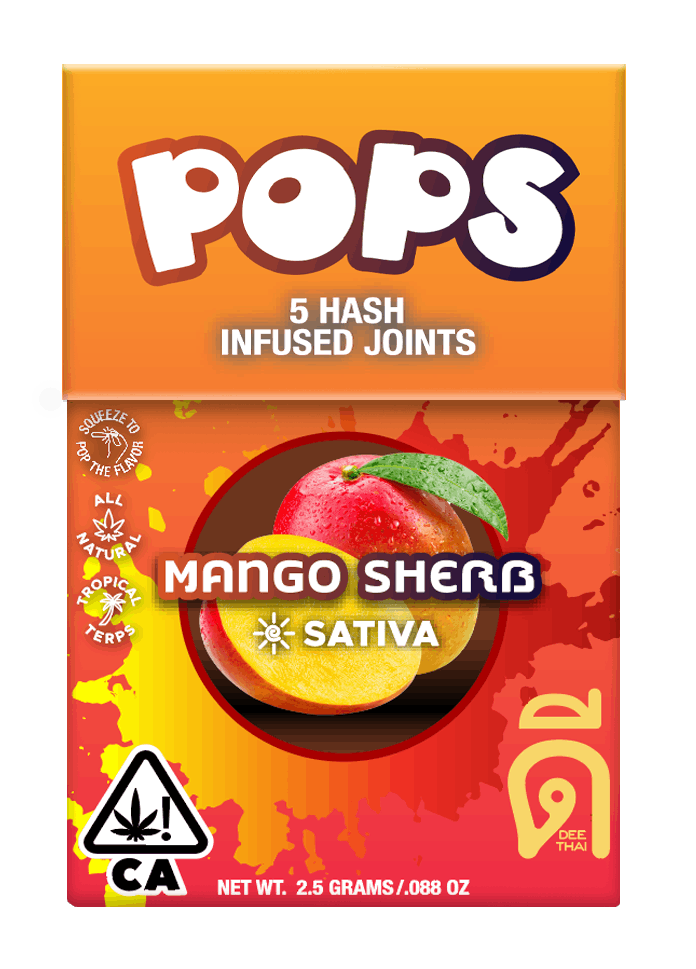 Photograph of product: Dee Thai x 5 Infused Pre-Roll Pack | Mango Sherb