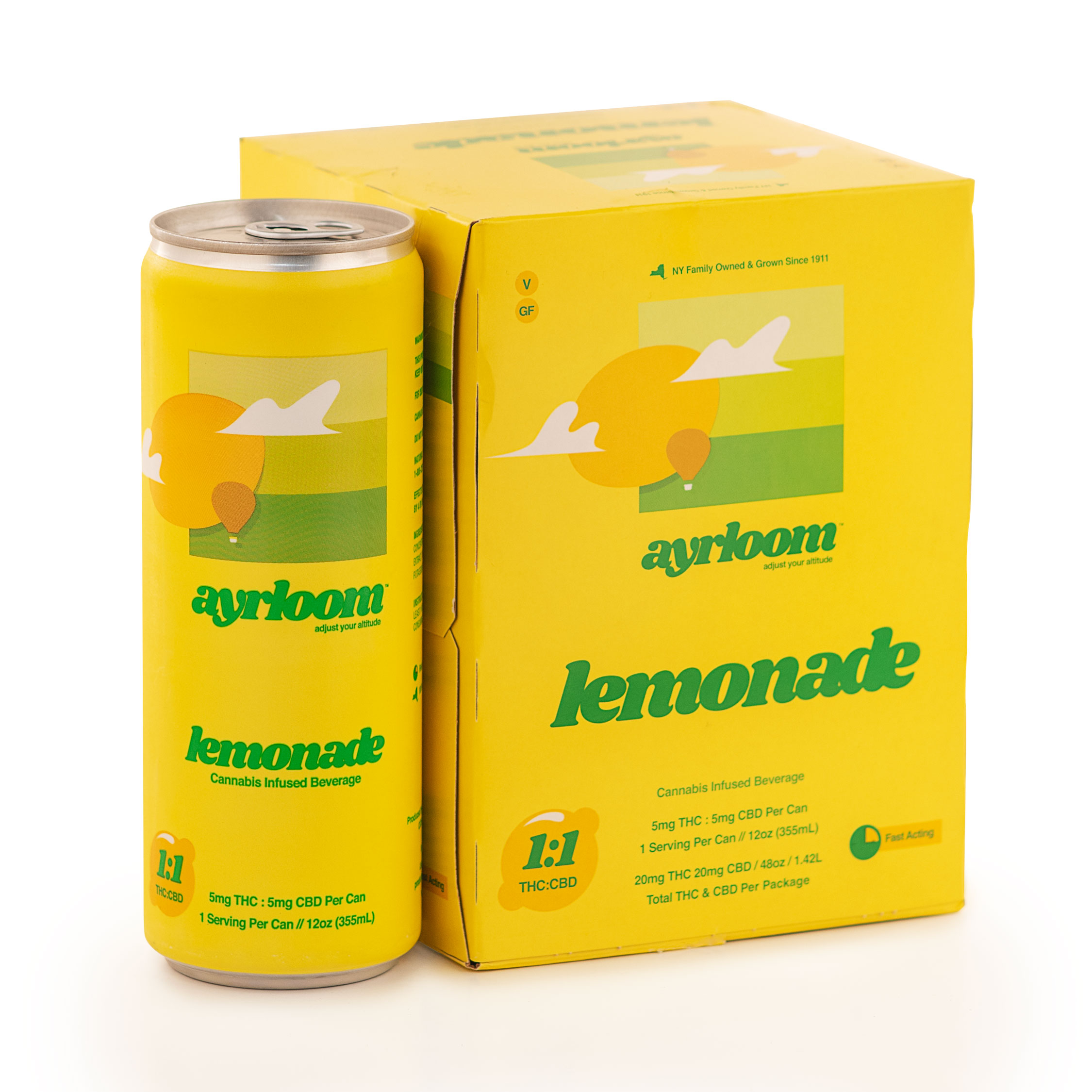 Photograph of product: Lemonade 4pk Sparkling Water 10mg