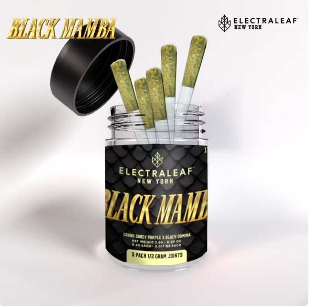 Photograph of product: P137  | Electra Leaf NY |  Black Mamba | 5 Pack | Preroll