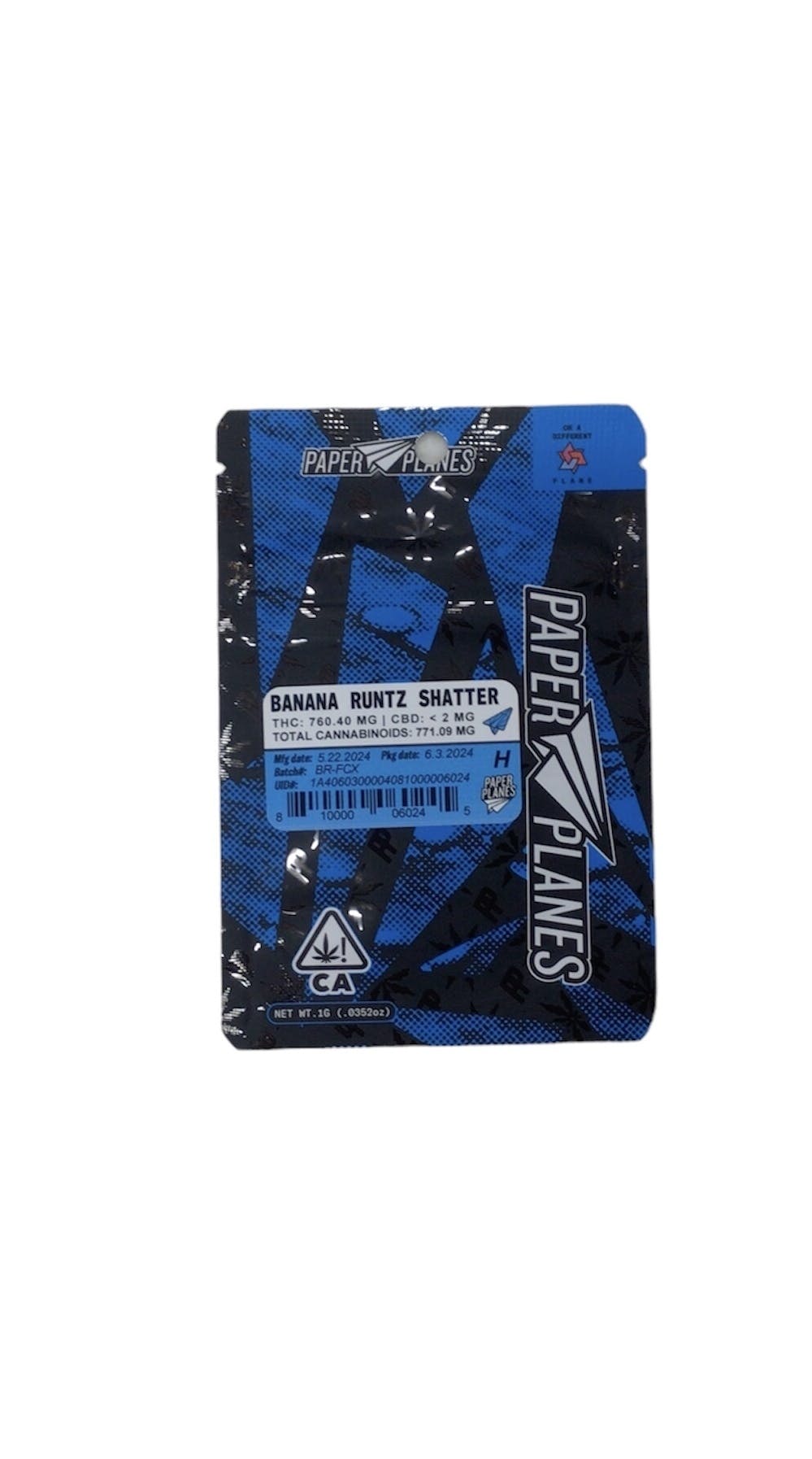 Photograph of product: Paper Planes- Banana Runtz