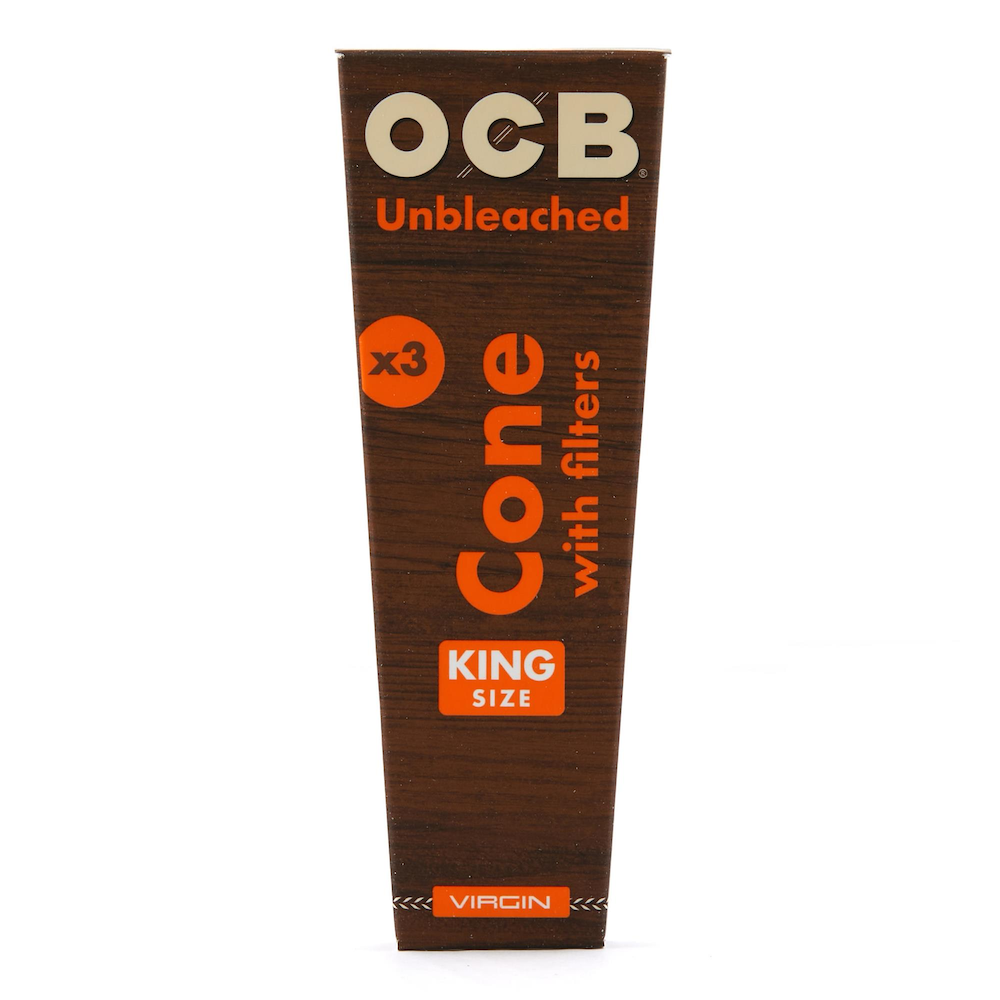 Photograph of product: OCB UNBLEACHED VIRGIN KING CONES