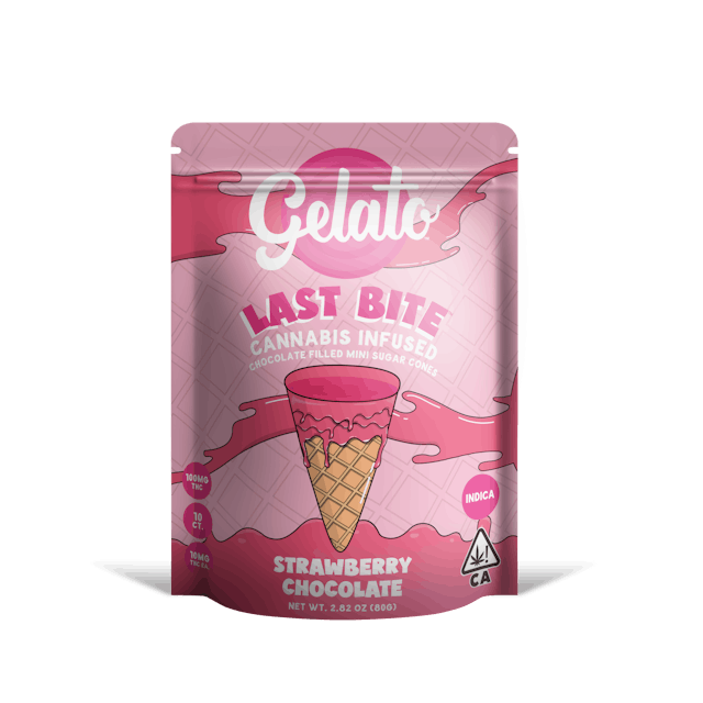 Photograph of product: Strawberry Chocolate | 100mg Last Bite Cones