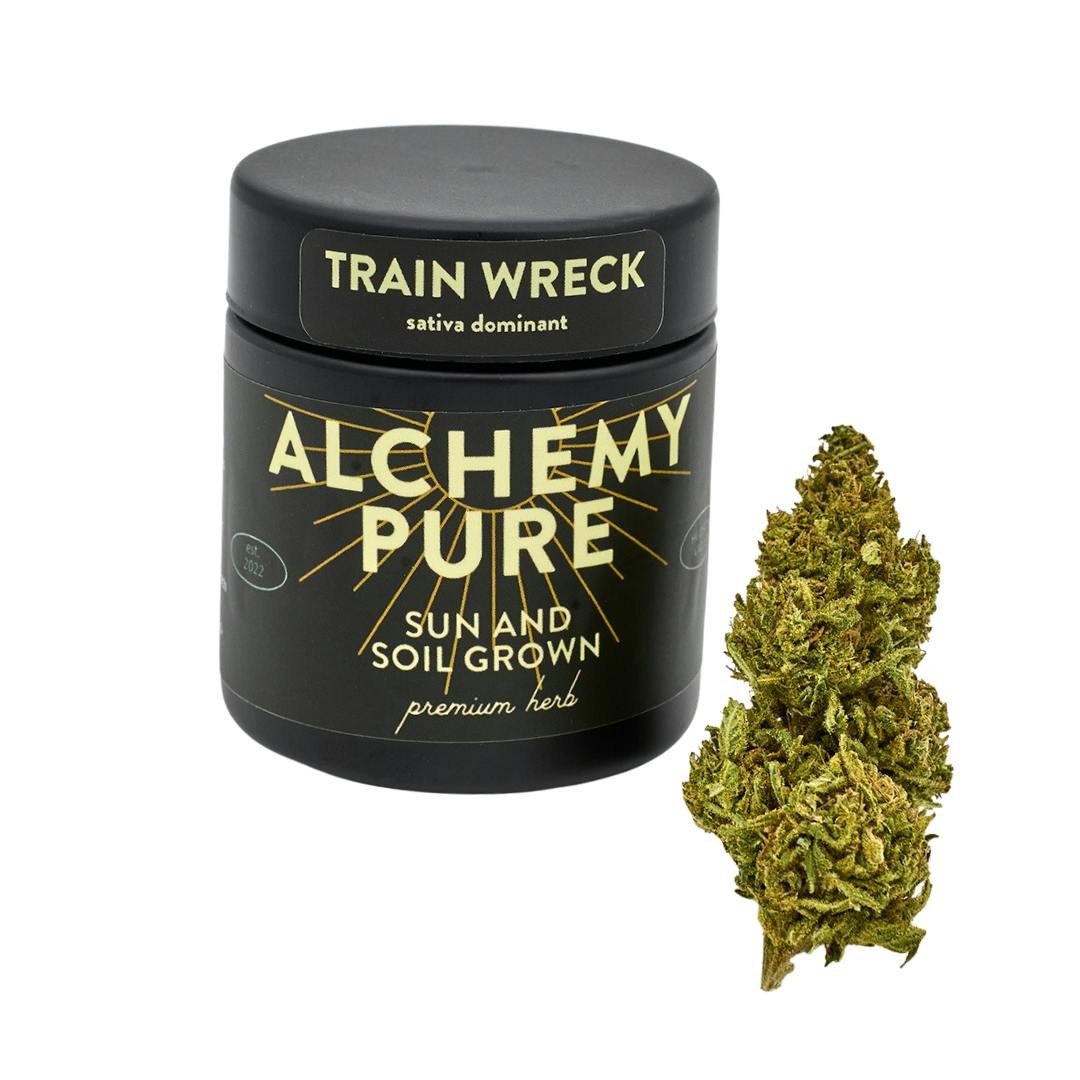 Photograph of product: Alchemy Pure | Flower | Trainwreck - 3.5g
