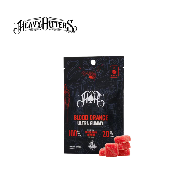 Photograph of product: BLOOD ORANGE 100MG 5 PACK GUMMIES