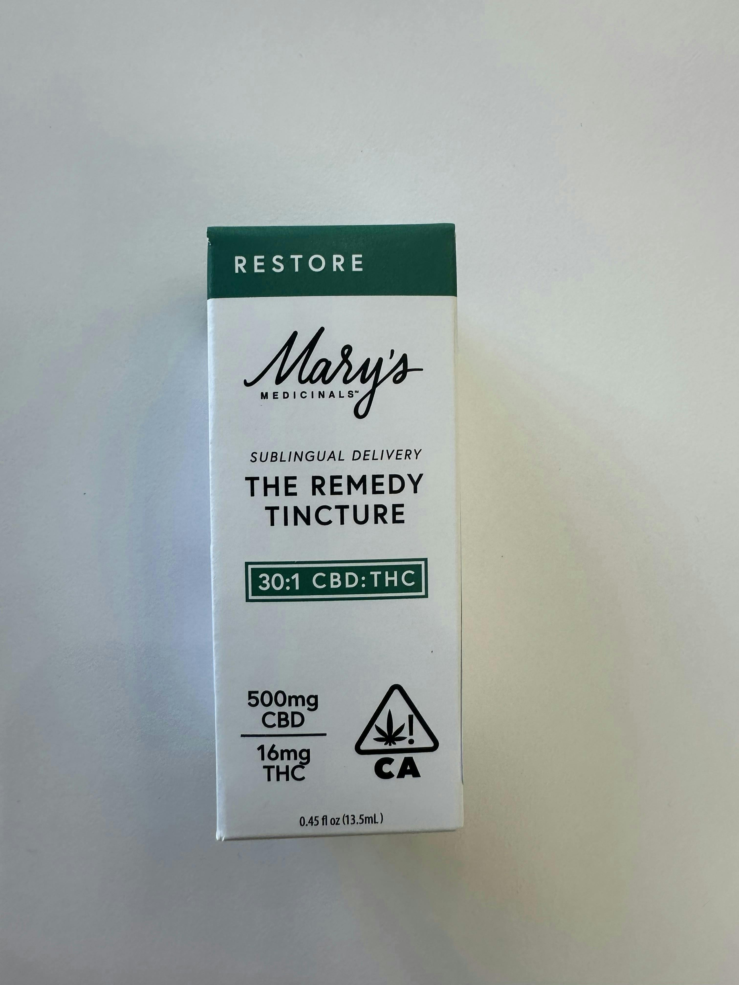Photograph of product: Mary's Medicinals - Mary's Restore 0.45 oz Tincture