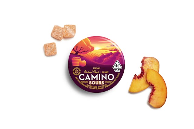 Photograph of product: Camino Sours Balance Orchard Peach CBD Gummies - 