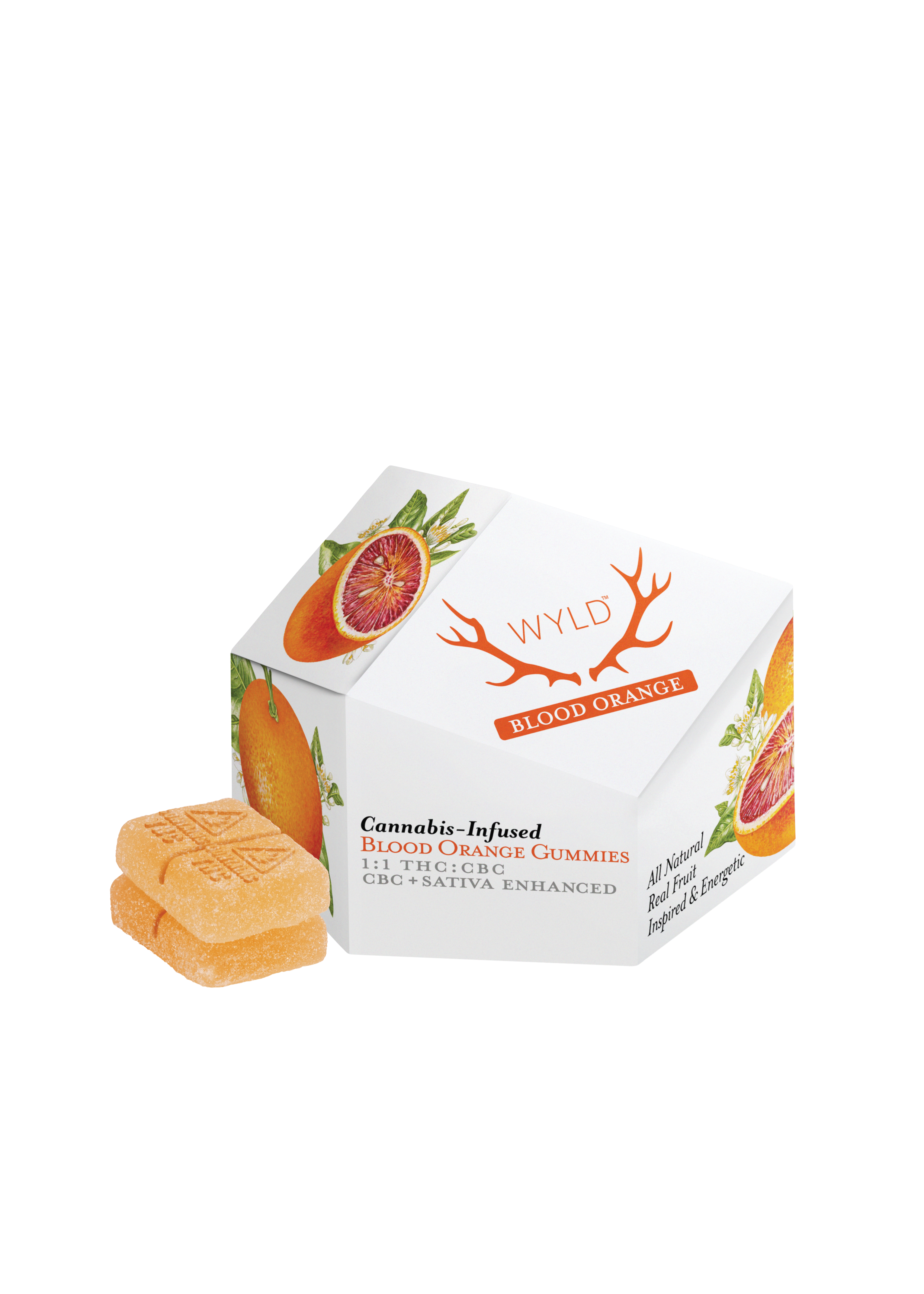 Photograph of product: 1:1 CBC:TH-oui Blood Orange Gummies 10pk
