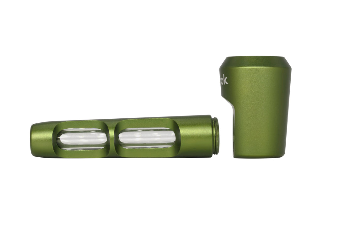 Photograph of product: Aluminum & Glass Spoon Pipe - Green