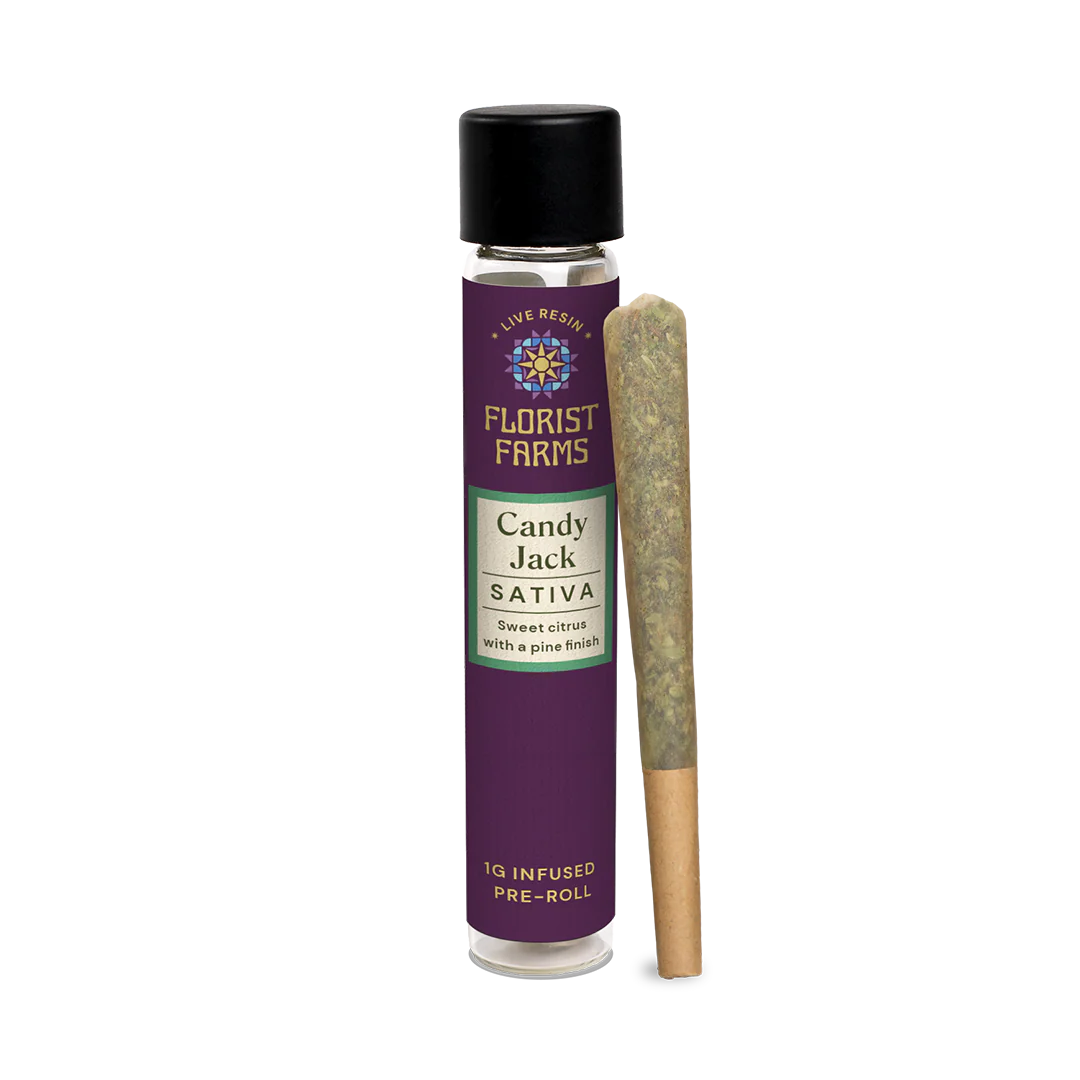 Photograph of product: Florist Farms | Live Resin Candy Jack | Infused Pre Roll | 1g
