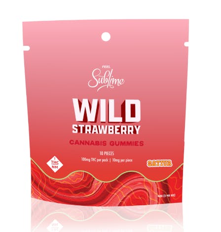 Photograph of product: Sublime Gummies - 100mg - Wild Strawberry (S)
