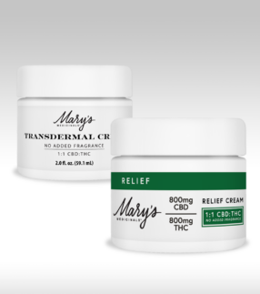 Photograph of product: Mary's Medicinals | Relax Lavender Vanilla Transdermal Cream 1:1 TH-oui/ CBD