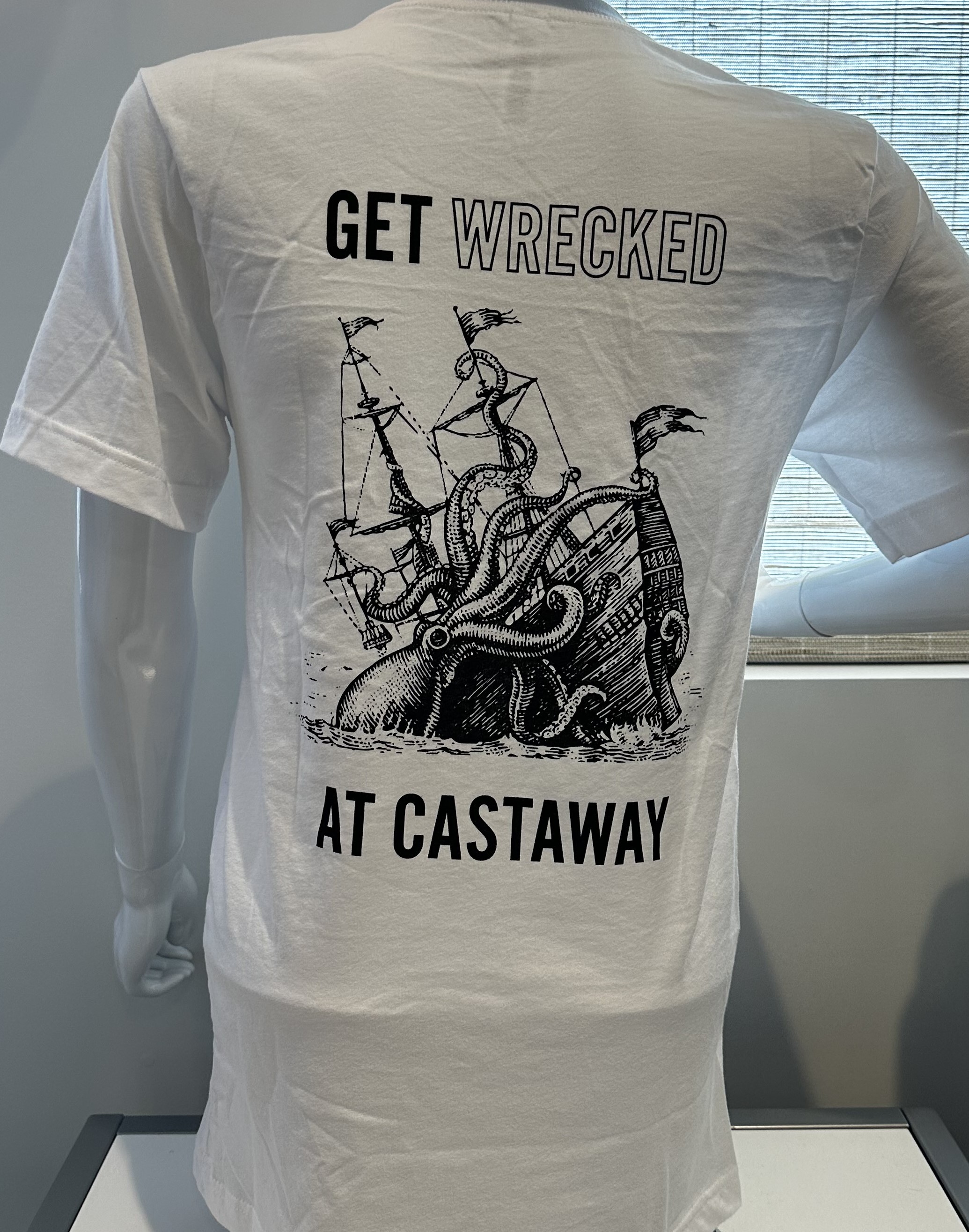 Photograph of product: Castaway - Get Wrecked White Shirt (M)