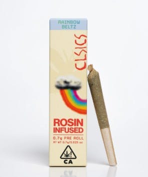 Photograph of product: Rainbow Beltz | 0.7g Rosin Infused Preroll - 