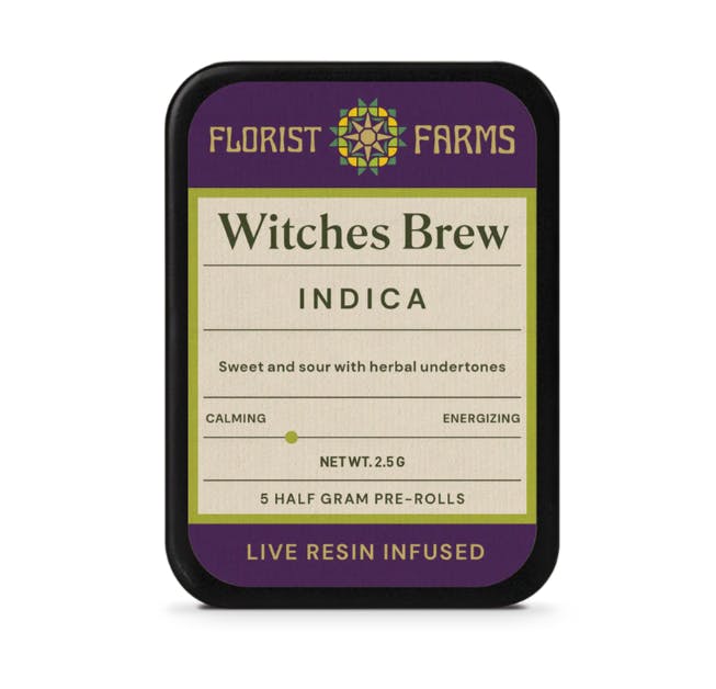 Photograph of product: Florist Farms - Witches Brew - Live Resin Infused Preroll 5pk