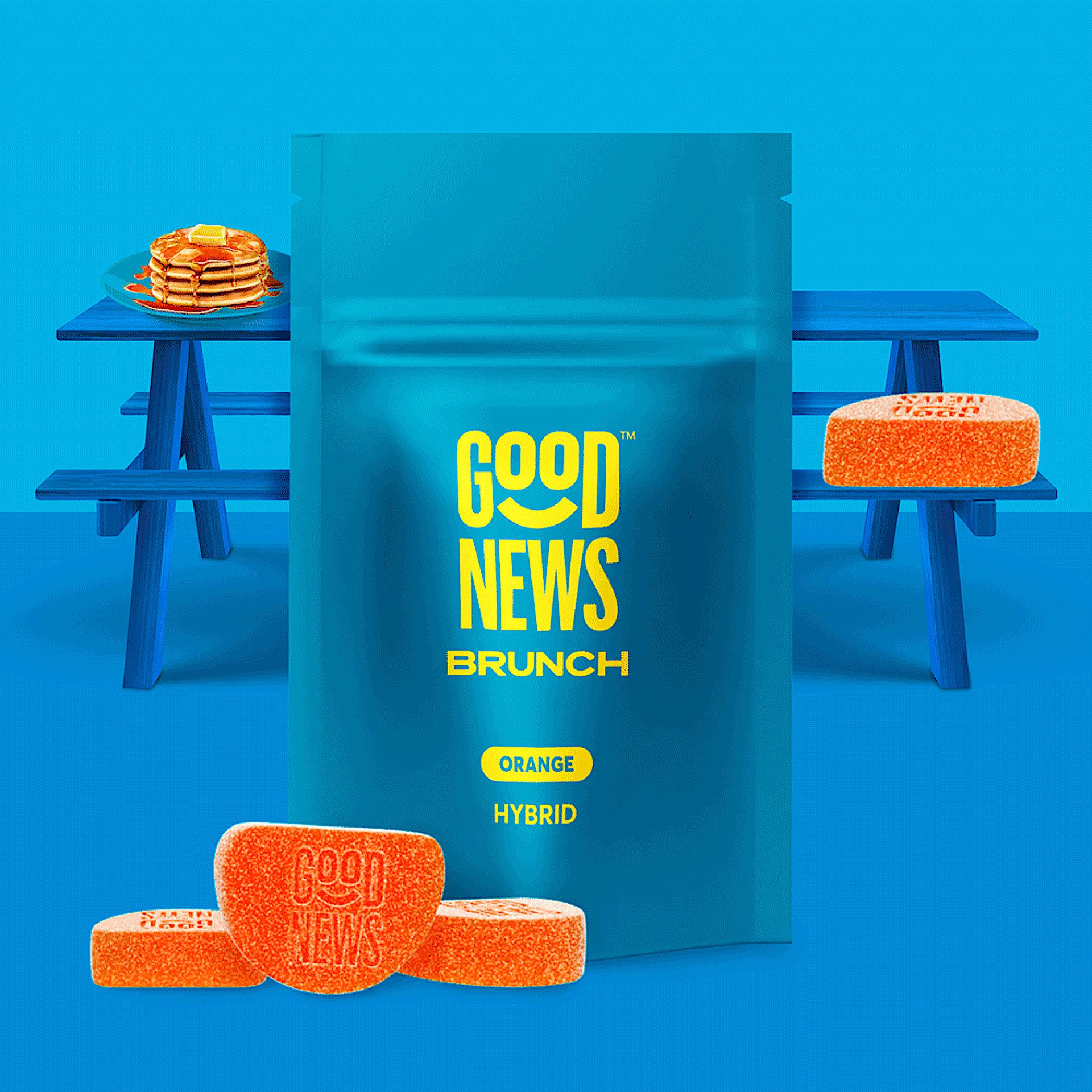 Photograph of product: "Brunch" Orange Gummies (H) 20pk 100mg