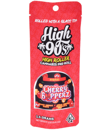 Photograph of product: High 90's: Cherry Bopperz 1.5g Pre-Roll