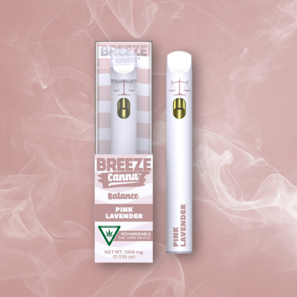 Photograph of product: BREEZE PINK LAVENDER PLUS BALANCE DISPOSABLE 1G