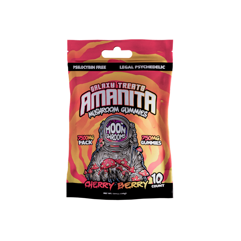 Photograph of product: Galaxy Treats Amanita Mushroom Gummies - Cherry Berry